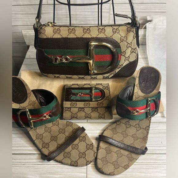 Gucci Web Horsebit Bag, Wallet and Heels Bundle - Picture 16 of 16